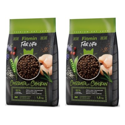 Karma dla kota FITMIN Cat For Life Castrate Kurczak 2 x 1.8 kg