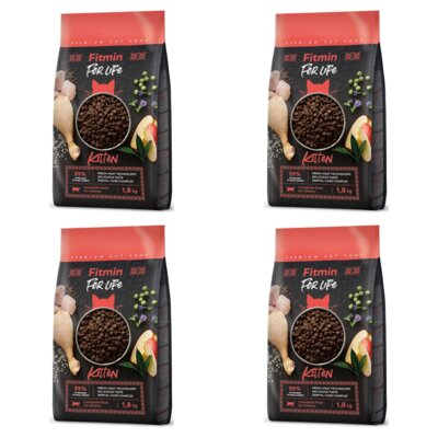 Karma dla kota FITMIN For Life Kitten Kurczak 4 x 1.8 kg