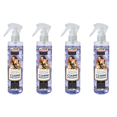 Neutralizator zapachu SUPER BENEK Czarne Winogrono 4 x 250 ml