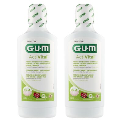 Płyn do płukania jamy ustnej SUNSTAR GUM Activital 2 x 500 ml
