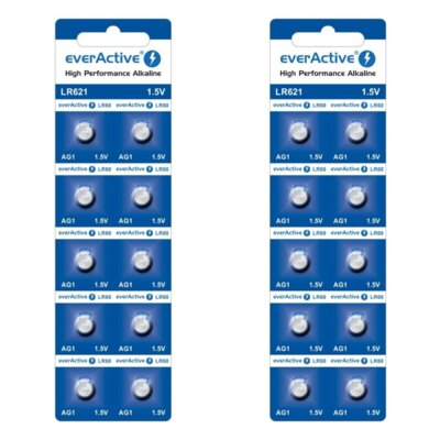 Baterie AG1 G1 LR621 LR60 EVERACTIVE Mini (20 szt.)