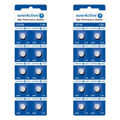 Baterie EVERACTIVE AG5 G5 LR754 LR48 (20 szt.)