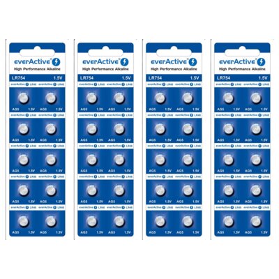 Baterie EVERACTIVE AG5 G5 LR754 LR48 (40 szt.)