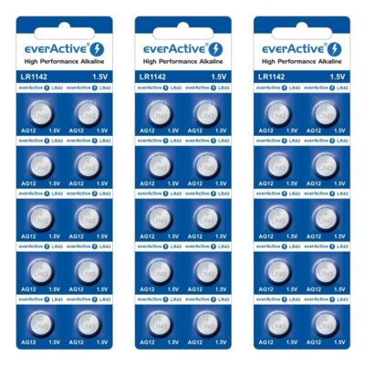 Baterie AG12 G12 LR1142 LR43 EVERACTIVE Mini (30 szt.)