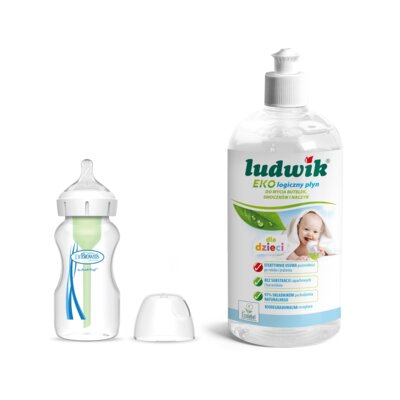 Butelka DR BROWNS Options+ 270 ml + Płyn do mycia butelek i smoczków LUDWIK CG1010102ZEKL0121 475 ml