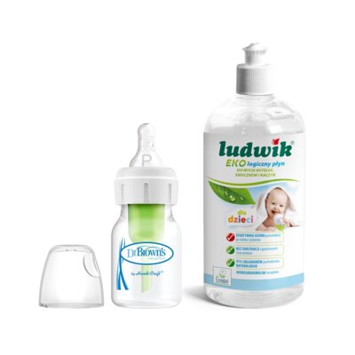 Butelka DR BROWNS Standard Options+ 60 ml + Płyn do mycia butelek i smoczków LUDWIK CG1010102ZEKL0121 475 ml