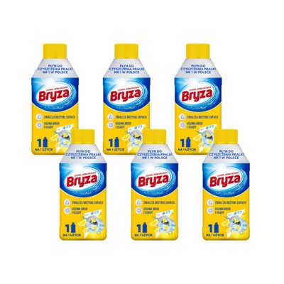 Płyn do czyszczenia pralki BRYZA Lemon 6 x 250 ml