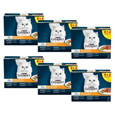 Karma dla kota GOURMET Perle Adult Mix smaków w sosie 72 x 85 g
