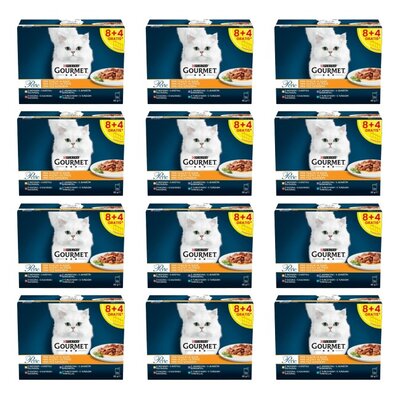 Karma dla kota GOURMET Perle Adult Mix smaków w sosie 144 x 85 g