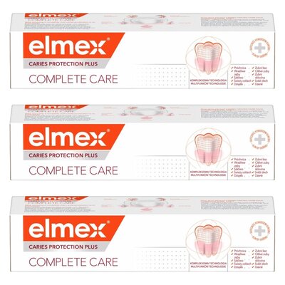 Pasta do zębów ELMEX Caries Protection Plus Complete Care 75 ml 3 szt.