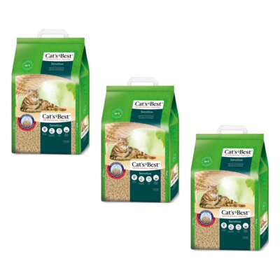 Żwirek dla kota CATS BEST Sensitive 3 x 20 L