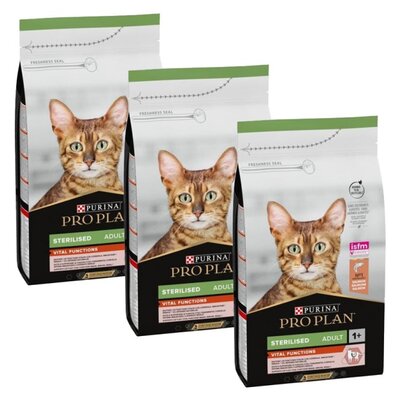Karma dla kota PURINA Pro Plan Sterilised Vital Function Łosoś 3 x 1.5 kg