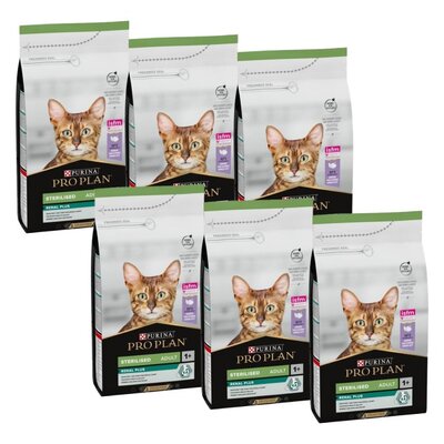 Karma dla kota PURINA Pro Plan Sterilised Renal Plus Indyk 6 x 1.5 kg