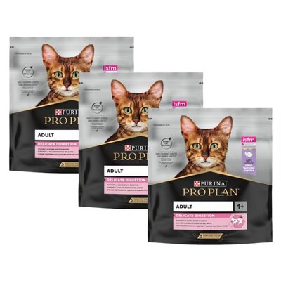 Karma dla kota PURINA Pro Plan Delicate Indyk 3 x 1.5 kg