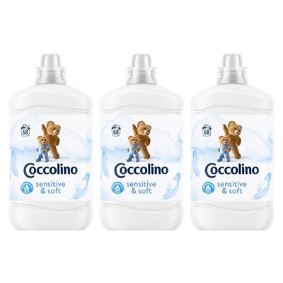 Płyn do płukania COCCOLINO Sensitive Soft 3 x 1700 ml