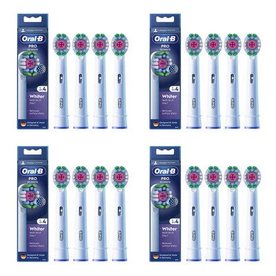 Oryginalna końcówka szczoteczki ORAL-B PRO 3D White (16 szt.) (Unikalna nakładka polerująca)