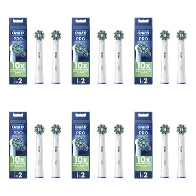 Oryginalna końcówka szczoteczki ORAL-B Pro Cross Action Biały (12 szt.) (Włókna w kształcie litery X usuwają więcej płytki)