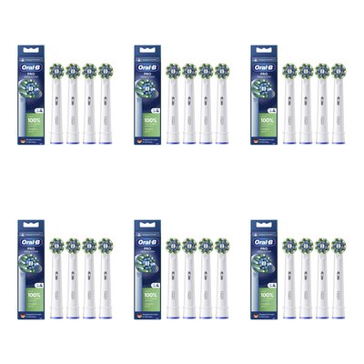 Oryginalna końcówka szczoteczki ORAL-B Pro Cross Action Biały (24 szt.) (Włókna w kształcie litery X usuwają więcej płytki)