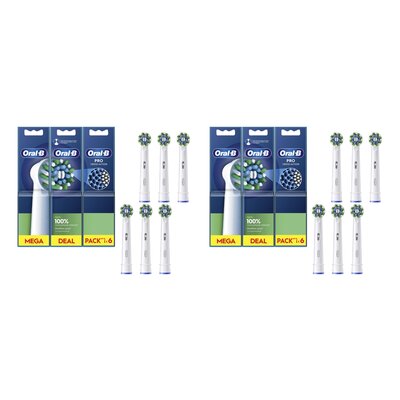 Oryginalna końcówka szczoteczki ORAL-B Pro Cross Action Biały (12 szt.) (Włókna w kształcie litery X usuwają więcej płytki)