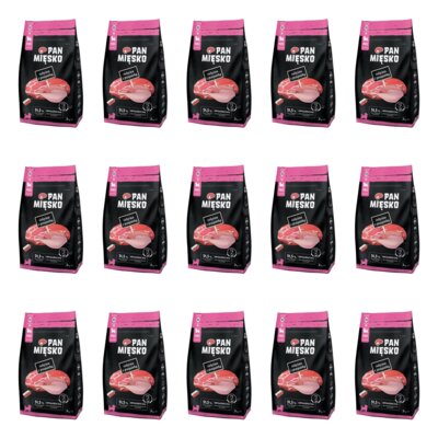 Karma dla psa PAN MIĘSKO Cielęcina z przepiórką XS 15 x 3 kg