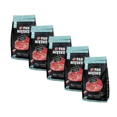 Karma dla psa PAN MIĘSKO Wieprzowina z dzikiem XL 5 x 3 kg