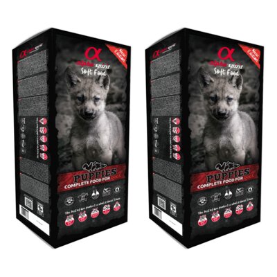 Karma dla psa półwilgotna ALPHA SPIRIT Puppies Indyk z rybą (90 x 210 g)