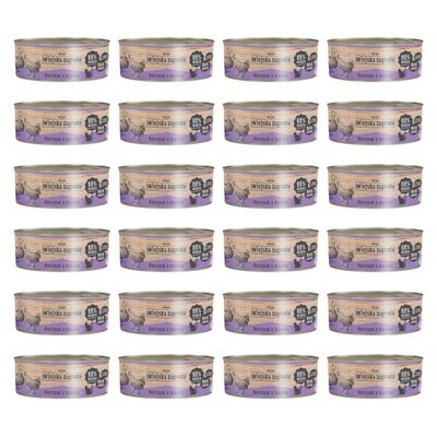 Karma dla kota WIEJSKA ZAGRODA Kurczak z kaczką 24 x 85 g