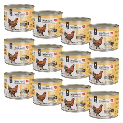 Karma dla kota WIEJSKA ZAGRODA Monobiałkowa Kurczak 12 x 200 g