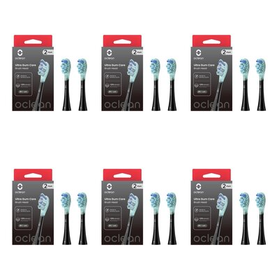 Oryginalna końcówka szczoteczki OCLEAN Ultra Gum Care Czarny (12 szt.) (Delikatne dla dziąseł)