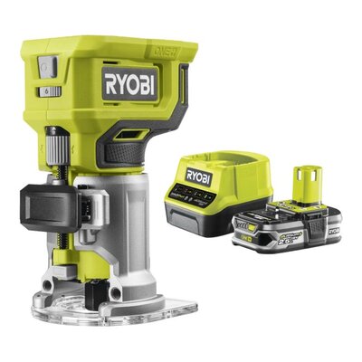 Frezarka RYOBI RTR18-0 + Akumulator RYOBI RC18120-125 2.5Ah 18V + Ładowarka