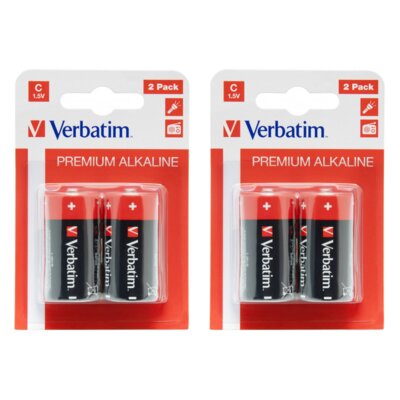 Baterie C LR14 VERBATIM Premium Alkaline (4 szt.)
