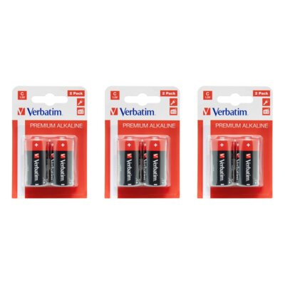 Baterie C LR14 VERBATIM Premium Alkaline (6 szt.)