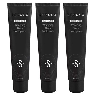 Pasta do zębów SEYSSO Carbon Black 75 ml 3 szt.