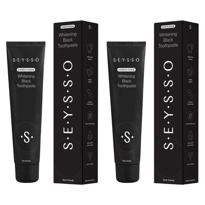 Pasta do zębów SEYSSO Carbon Black 75 ml 2 szt.