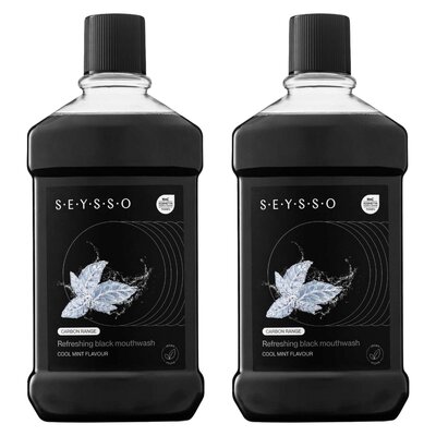 Płyn do płukania jamy ustnej SEYSSO Carbon Refreshing Black 2 x 500 ml