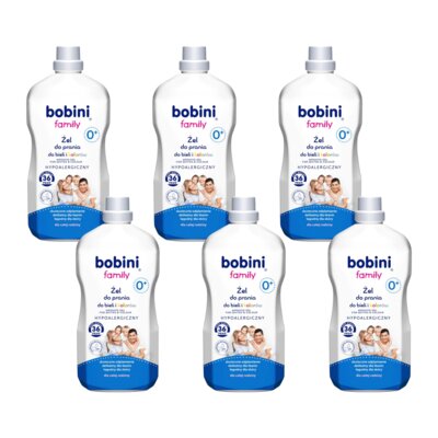 Żel do prania BOBINI Family 6 x 1800 ml Uniwersalny