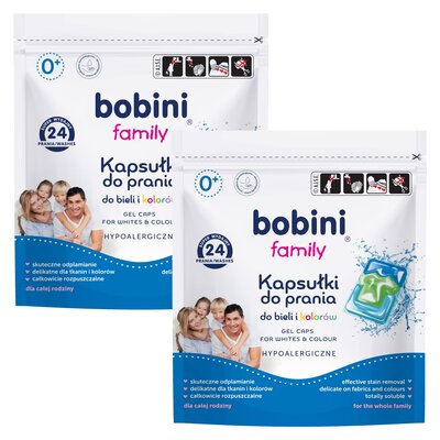 Kapsułki do prania BOBINI Family - 48 szt.