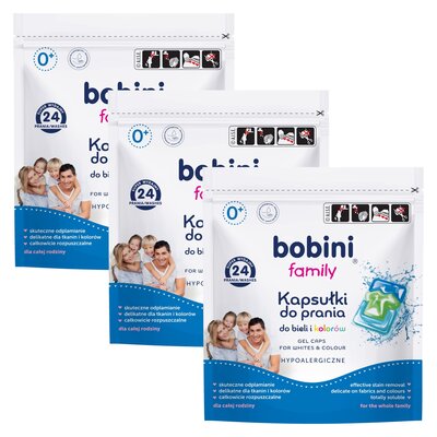 Kapsułki do prania BOBINI Family 72 szt.