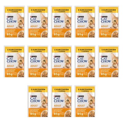 Karma dla kota CAT CHOW Adult Kurczak z cukinią 13 x 85 g