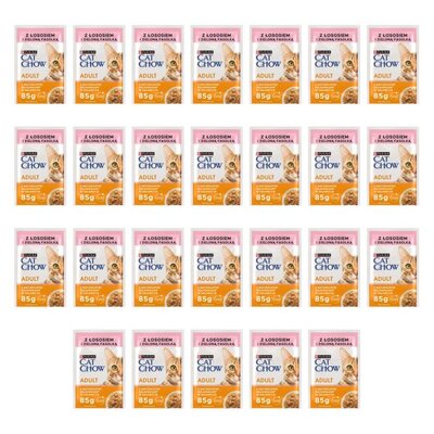 Karma dla kota CAT CHOW Adult Łosoś z zieloną fasolką 26 x 85 g