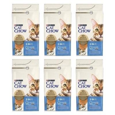 Karma dla kota CAT CHOW Specjal Care 3 w 1 z indykiem 6 x 1.5 kg