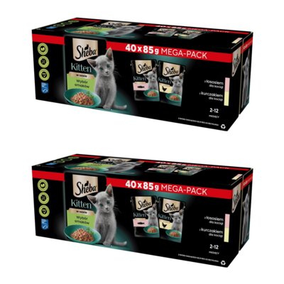 Karma dla kota SHEBA Junior Wybór Smaków (80 x 85 g)