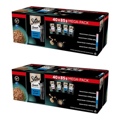 Karma dla kota SHEBA Sauce Collection Rybne Smaki (80 x 85 g)