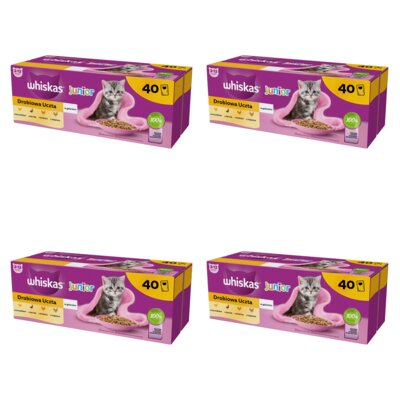 Karma dla kota WHISKAS Junior Drobiowa Uczta (160 x 85 g)