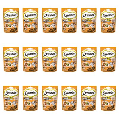 Przysmak dla kota DREAMIES Shake Ups Multivitamins Kurczak i kaczka 18 x 55 g