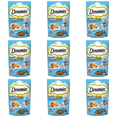 Przysmak dla kota DREAMIES Shake Ups Multivitamins Owoce morza 9 x 55 g