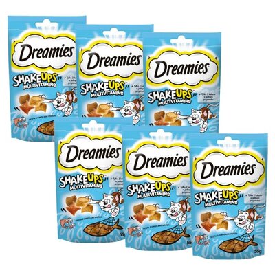 Przysmak dla kota DREAMIES Shake Ups Multivitamins Owoce morza 6 x 55 g
