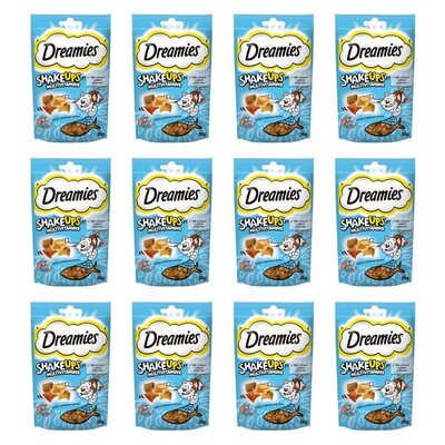 Przysmak dla kota DREAMIES Shake Ups Multivitamins Owoce morza 12 x 55 g