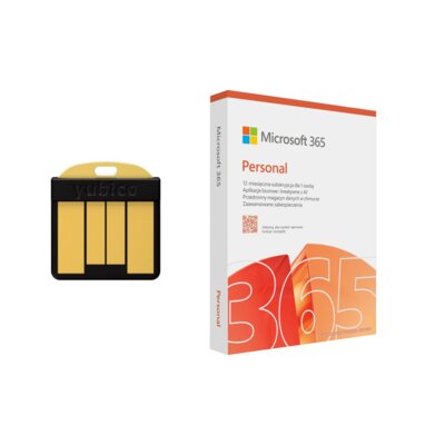 Klucz zabezpieczający YUBICO YubiKey 5 Nano + Program MICROSOFT 365 Personal