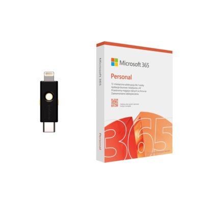 Klucz zabezpieczający YUBICO YubiKey 5Ci + Program MICROSOFT 365 Personal